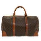 CELINE Macadam Canvas Boston Bag PVC Leather Brown  54715