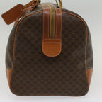 CELINE Macadam Canvas Boston Bag PVC Leather Brown  54715