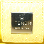 FENDI Mamma Baguette Shoulder Bag Canvas Beige Yellow54739