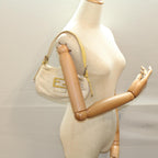 FENDI Mamma Baguette Shoulder Bag Canvas Beige Yellow54739