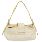 FENDI Mamma Baguette Shoulder Bag Canvas Beige Yellow54739