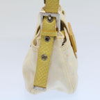 FENDI Mamma Baguette Shoulder Bag Canvas Beige Yellow54739