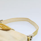 FENDI Mamma Baguette Shoulder Bag Canvas Beige Yellow54739
