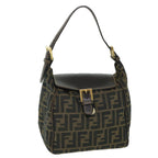 FENDI Zucca Canvas Hand Bag Black Brown54803