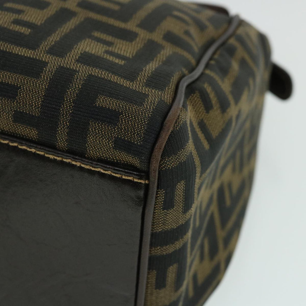 FENDI Zucca Canvas Hand Bag Black Brown54803