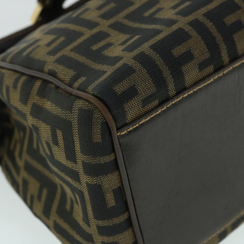 FENDI Zucca Canvas Hand Bag Black Brown54803