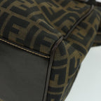 FENDI Zucca Canvas Hand Bag Black Brown54803