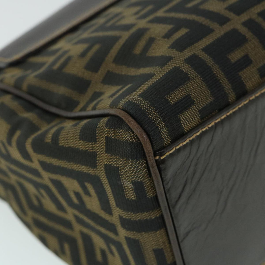 FENDI Zucca Canvas Hand Bag Black Brown54803