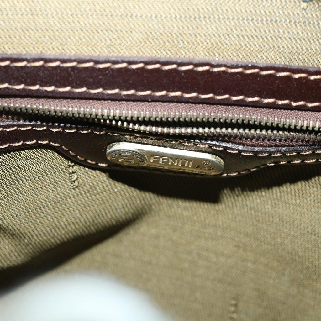 FENDI Zucca Canvas Hand Bag Black Brown54803