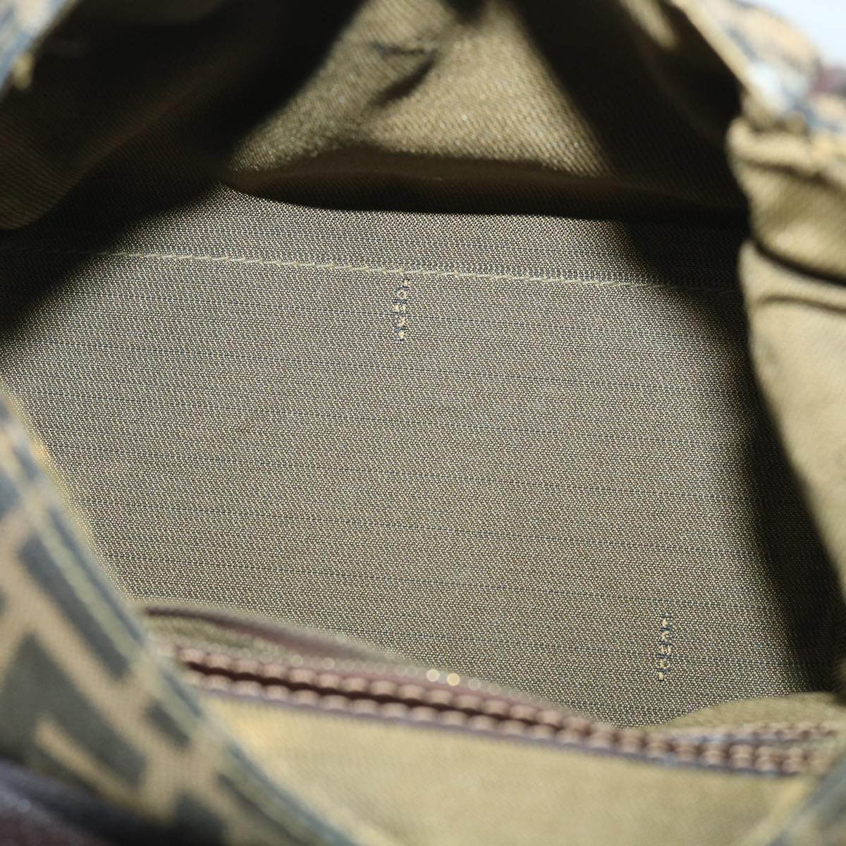 FENDI Zucca Canvas Hand Bag Black Brown54803