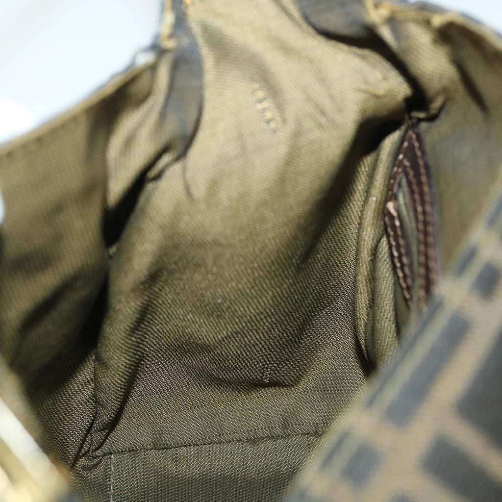 FENDI Zucca Canvas Hand Bag Black Brown54803