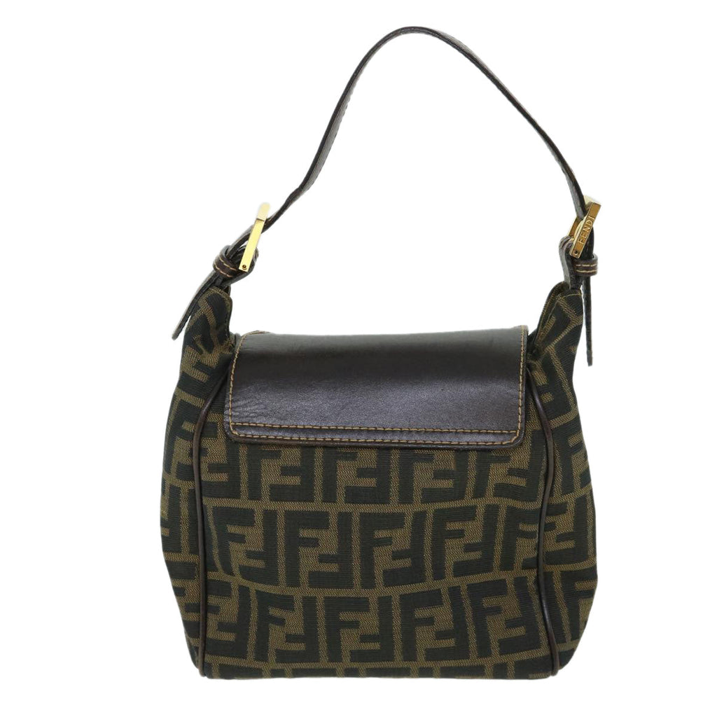 FENDI Zucca Canvas Hand Bag Black Brown54803