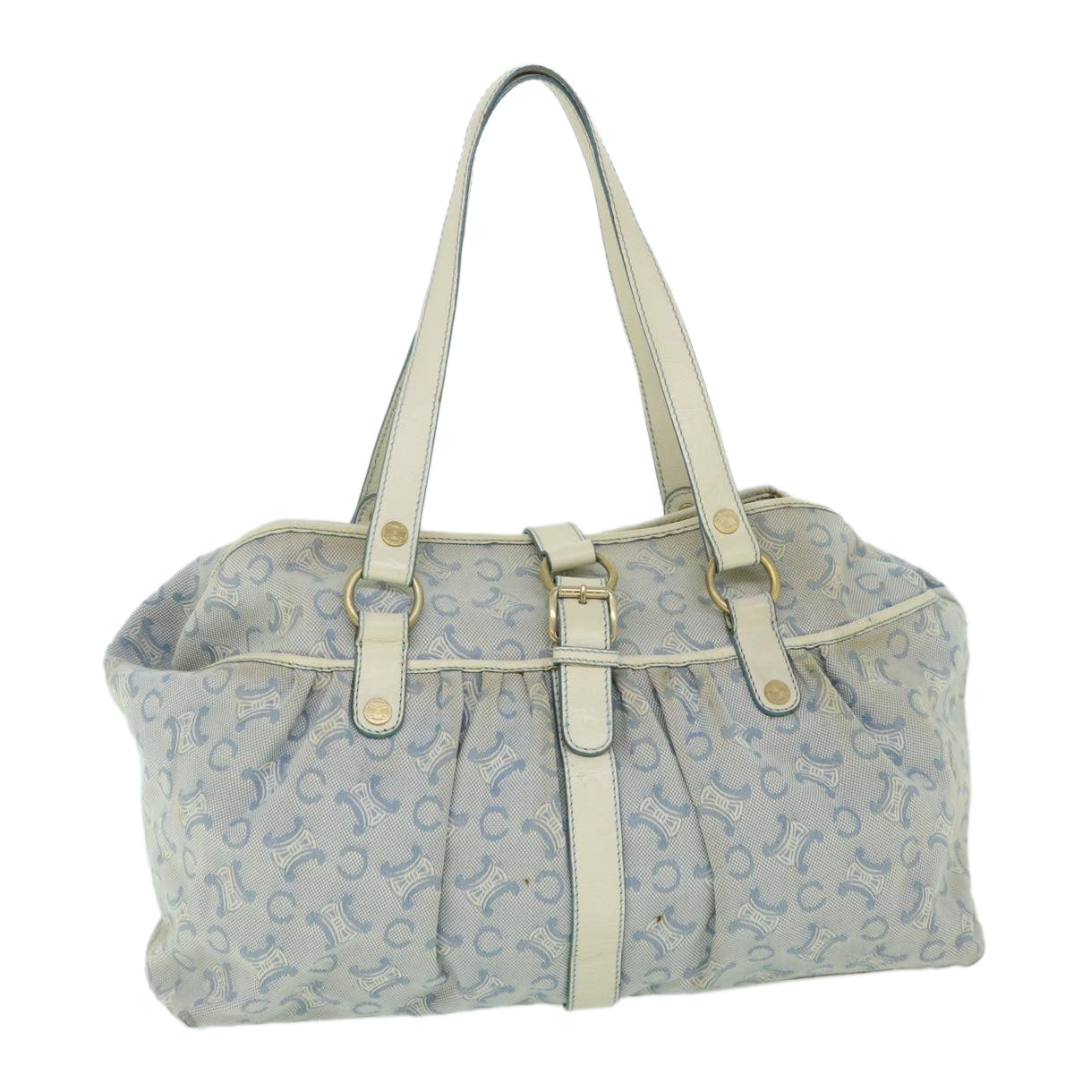 CELINE C Macadam Canvas Tote Bag Blue  54807