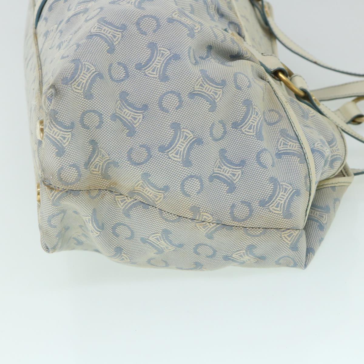 CELINE C Macadam Canvas Tote Bag Blue  54807