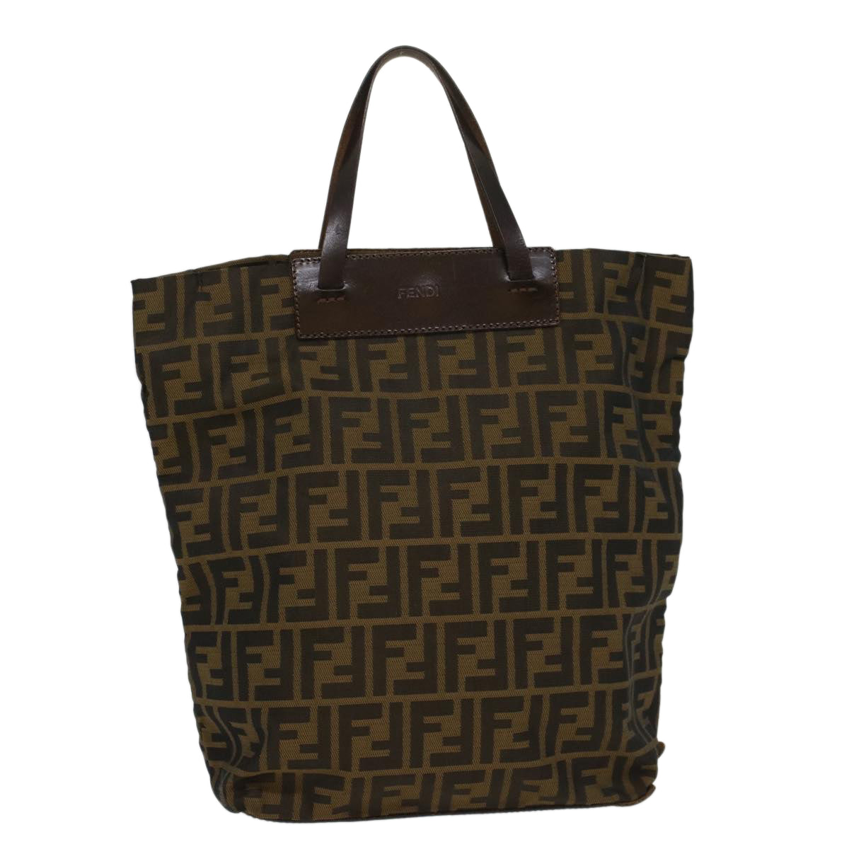 FENDI Zucca Canvas Hand Bag Brown54812