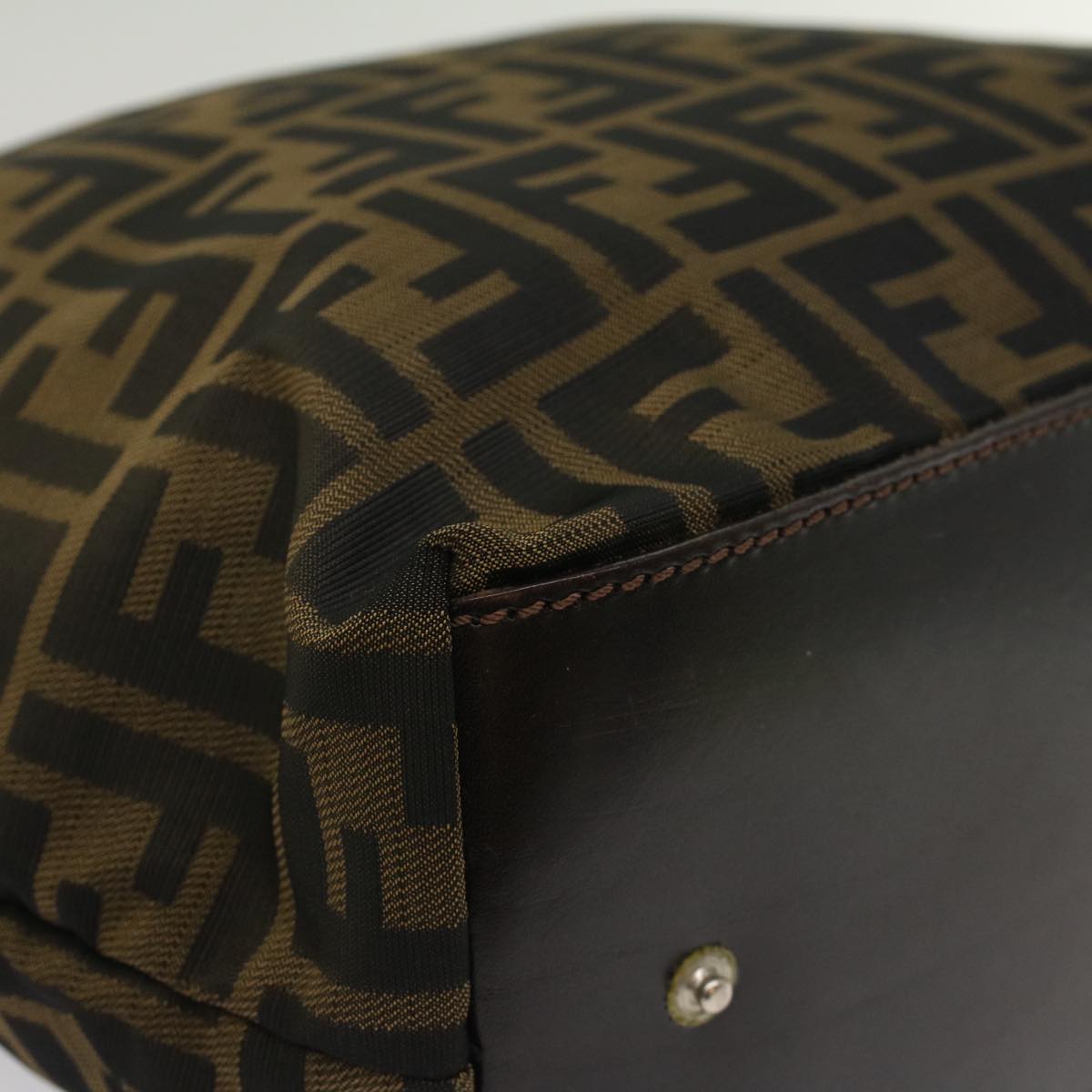 FENDI Zucca Canvas Hand Bag Brown54812