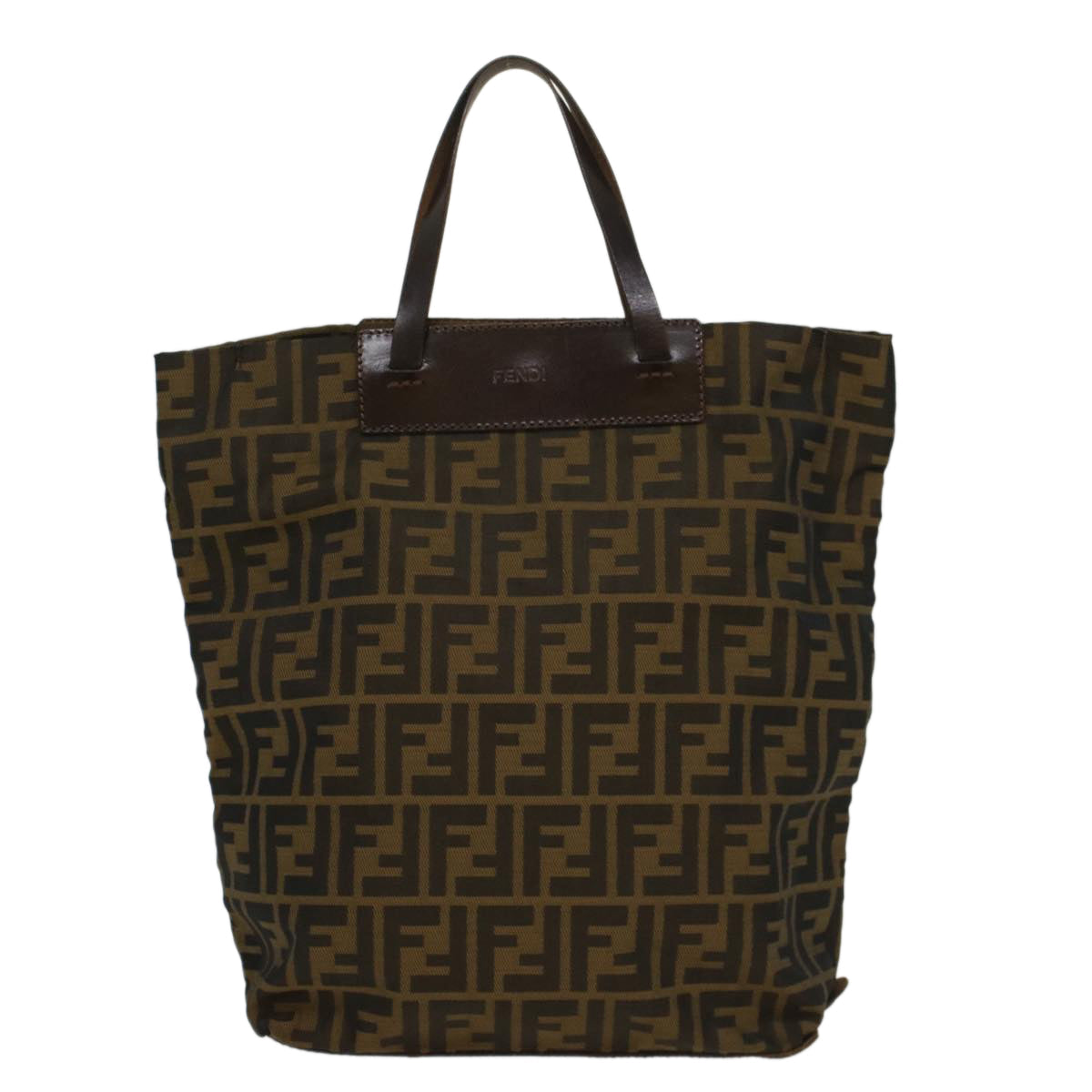 FENDI Zucca Canvas Hand Bag Brown54812