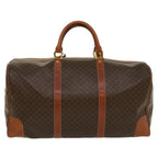 CELINE Macadam Canvas Boston Bag PVC Leather Brown  54831