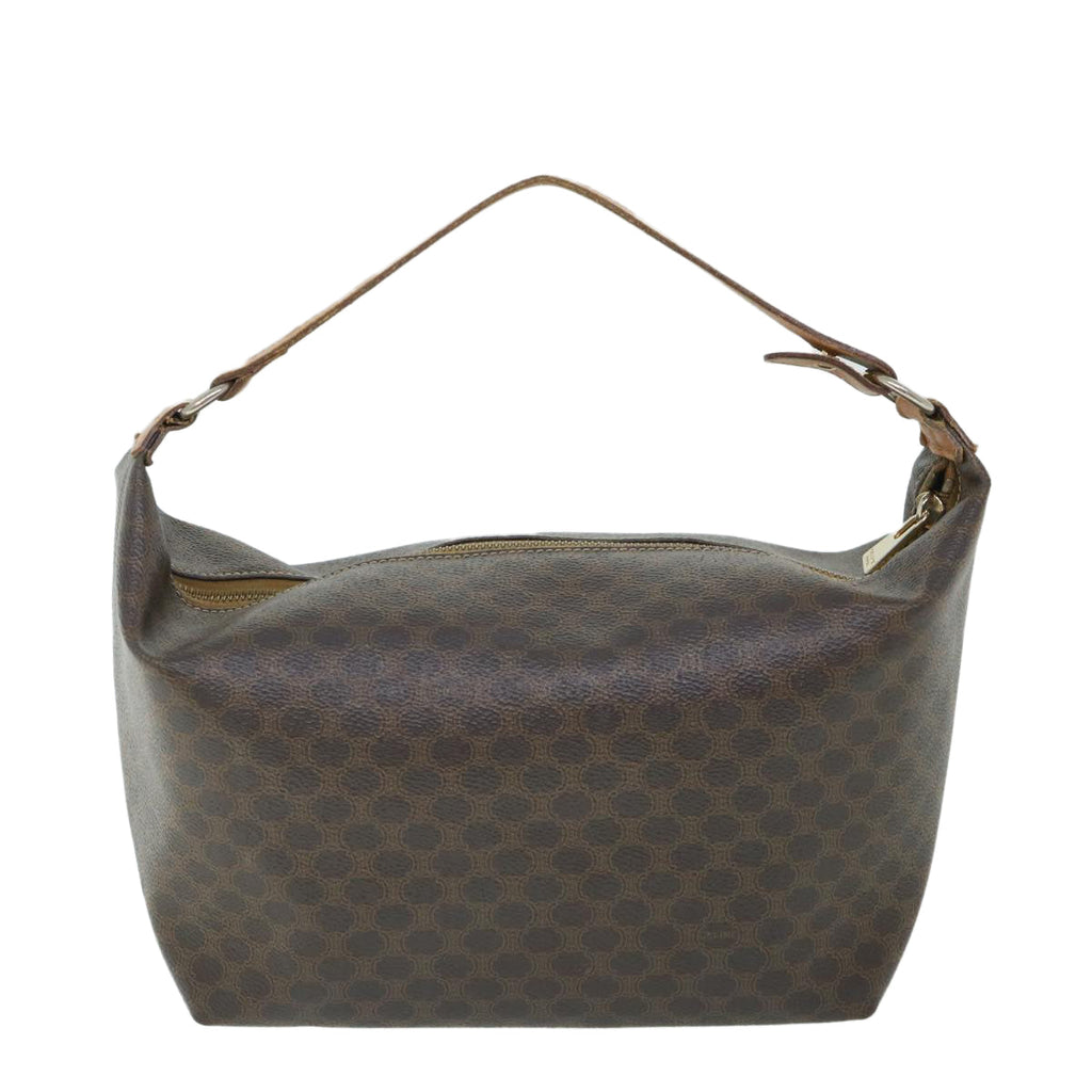 CELINE Macadam Canvas Shoulder Bag PVC Leather Brown  54855