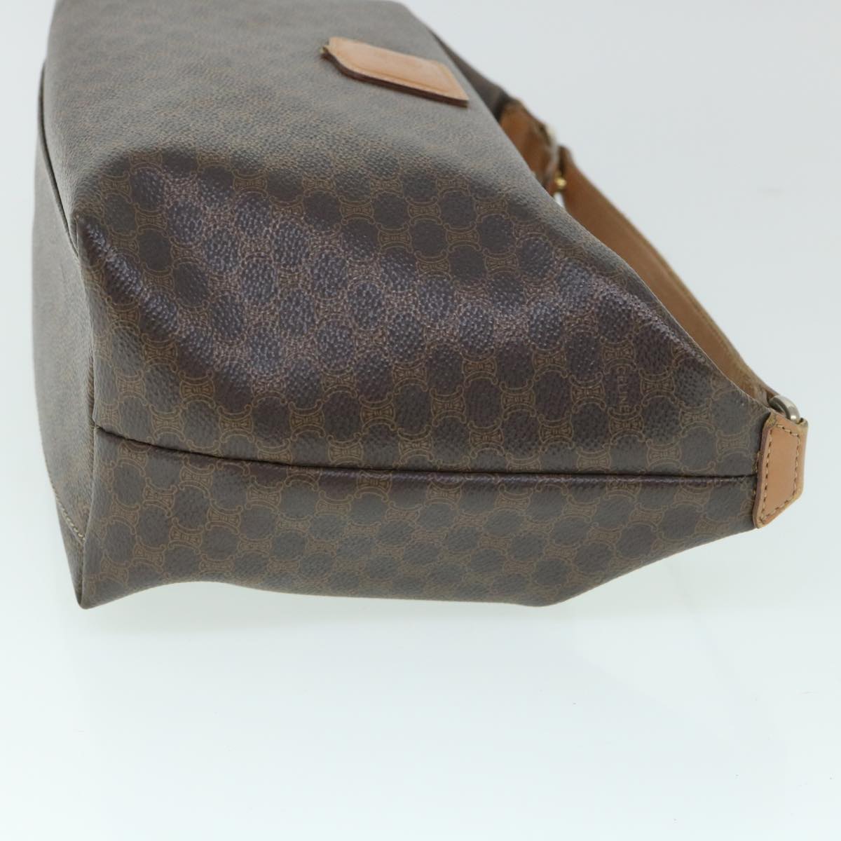 CELINE Macadam Canvas Shoulder Bag PVC Leather Brown  54855
