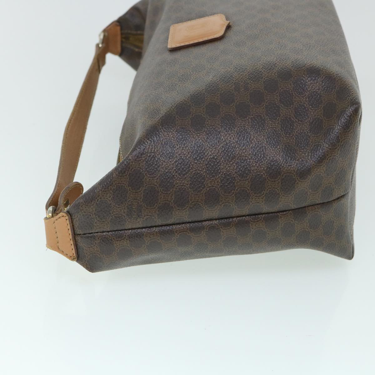 CELINE Macadam Canvas Shoulder Bag PVC Leather Brown  54855