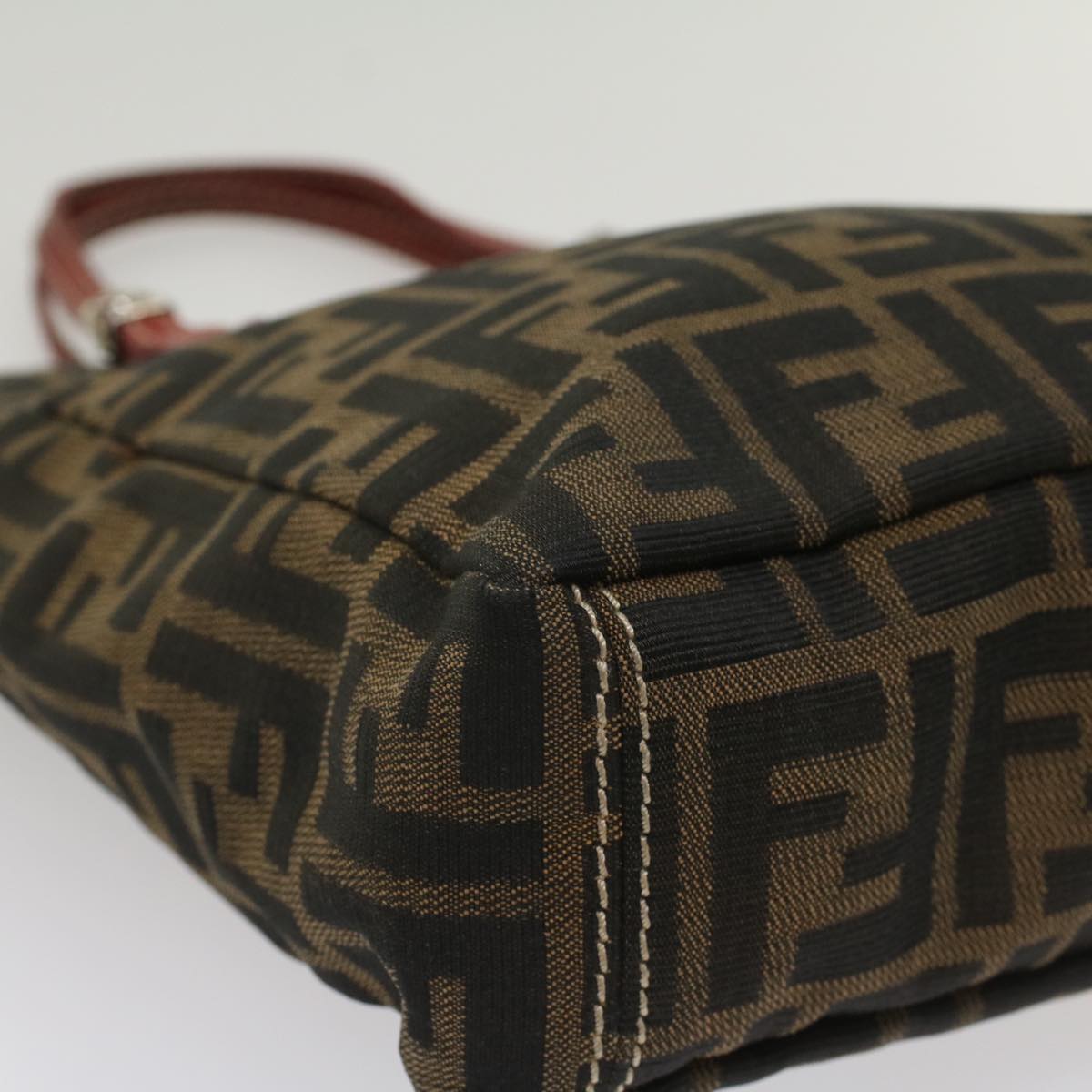 FENDI Zucca Canvas Hand Bag Brown54860
