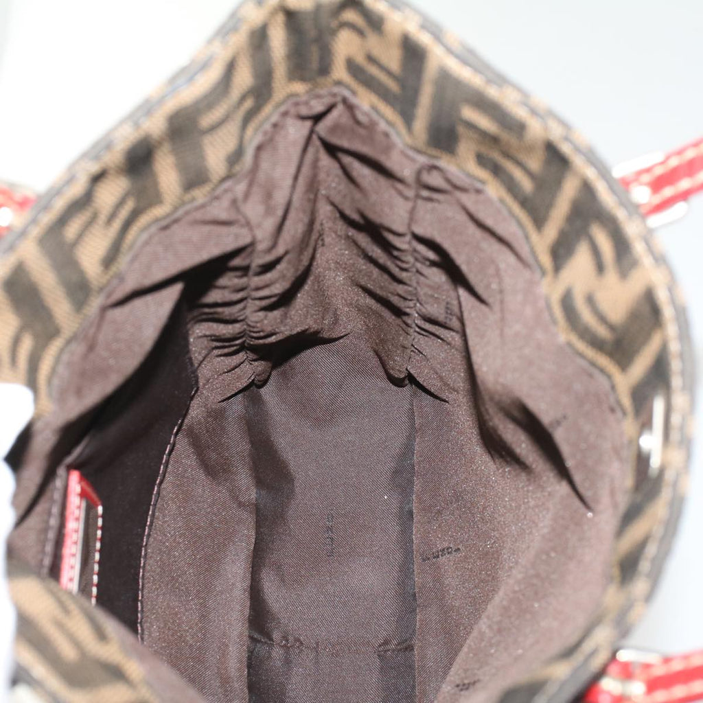 FENDI Zucca Canvas Hand Bag Brown54860