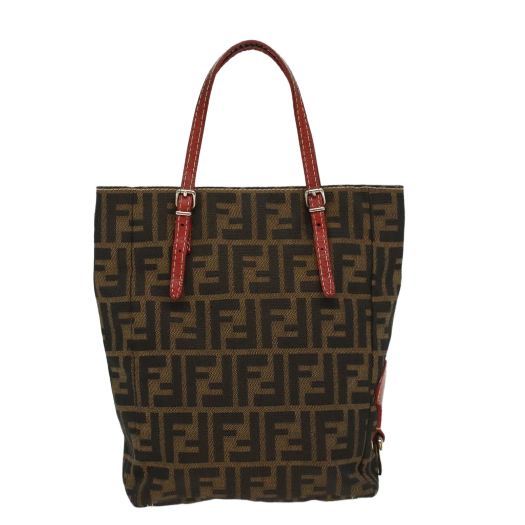 FENDI Zucca Canvas Hand Bag Brown54860