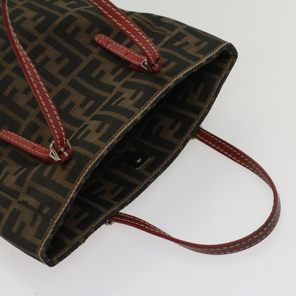 FENDI Zucca Canvas Hand Bag Brown54860