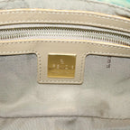 FENDI Zucchino Canvas Mamma Baguette Shoulder Bag Coated Canvas Blue54889