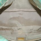 FENDI Zucchino Canvas Mamma Baguette Shoulder Bag Coated Canvas Blue54889