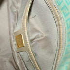 FENDI Zucchino Canvas Mamma Baguette Shoulder Bag Coated Canvas Blue54889