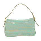 FENDI Zucchino Canvas Mamma Baguette Shoulder Bag Coated Canvas Blue54889