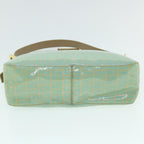 FENDI Zucchino Canvas Mamma Baguette Shoulder Bag Coated Canvas Blue54889