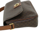 CELINE Macadam Canvas Shoulder Bag PVC Leather Brown  54894