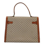 CELINE Macadam Canvas Hand Bag PVC Leather Beige Brown  54903