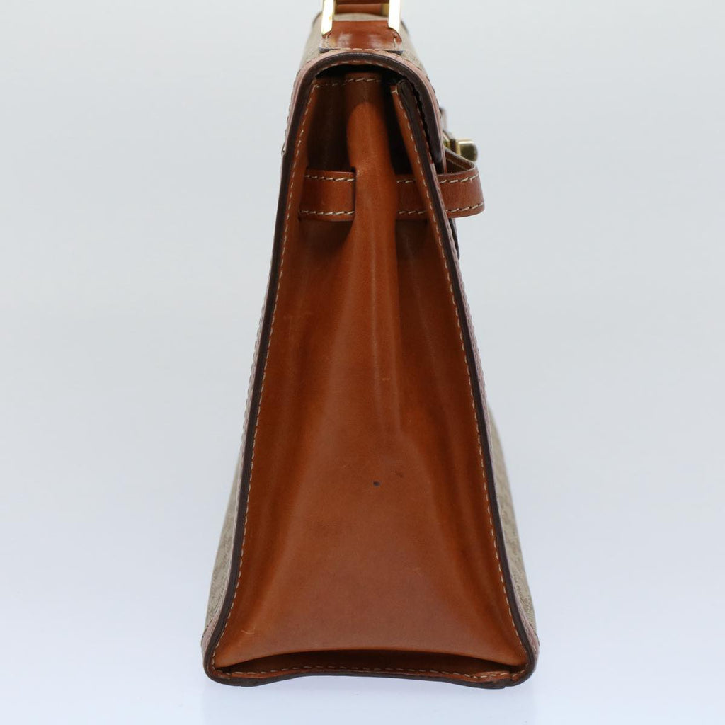 CELINE Macadam Canvas Hand Bag PVC Leather Beige Brown  54903