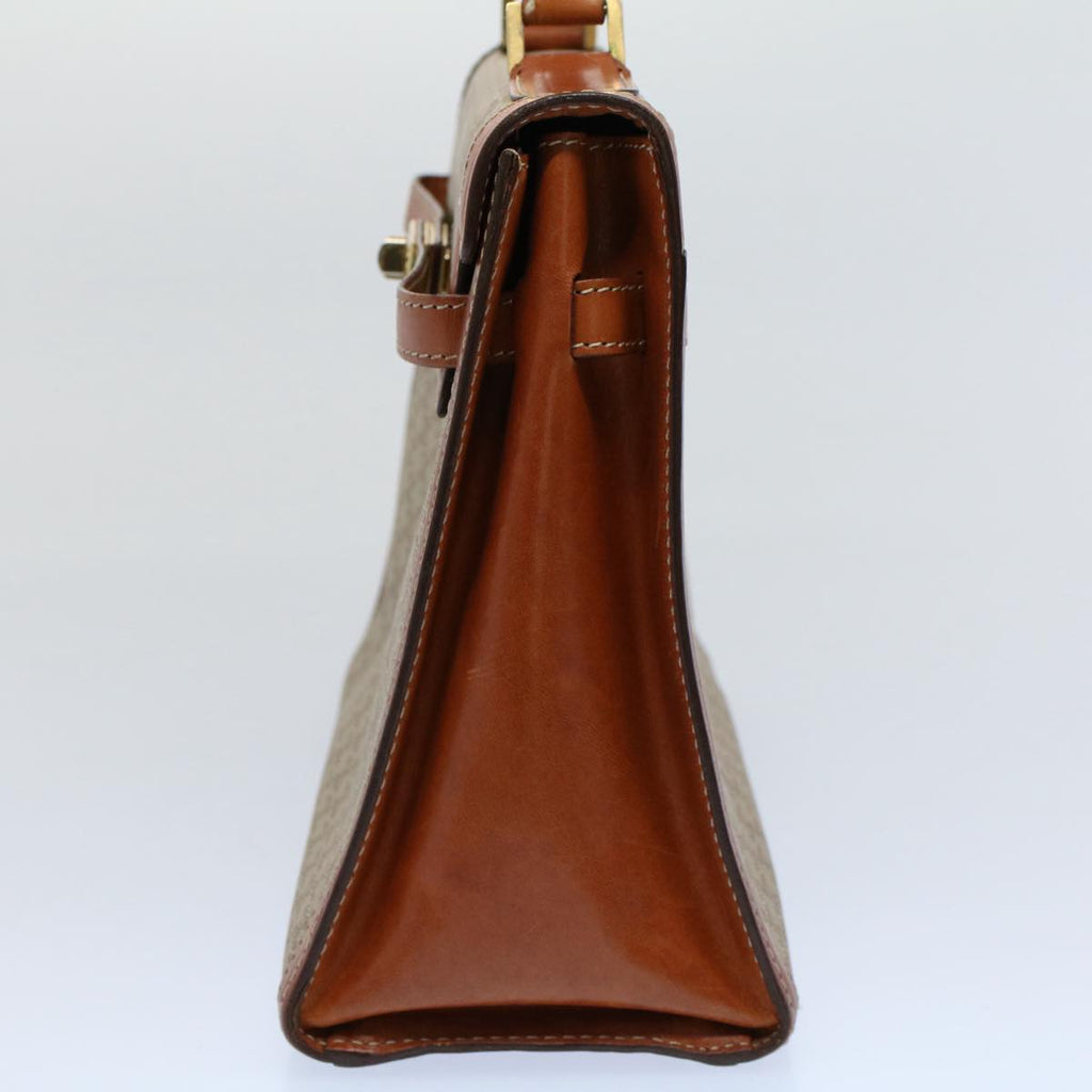 CELINE Macadam Canvas Hand Bag PVC Leather Beige Brown  54903