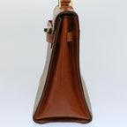 CELINE Macadam Canvas Hand Bag PVC Leather Beige Brown  54903