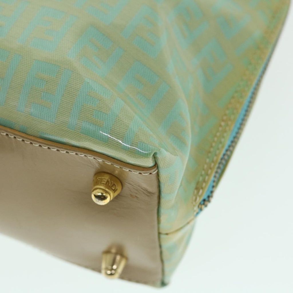 FENDI Zucchino Canvas Shoulder Bag Coated Canvas Blue54908
