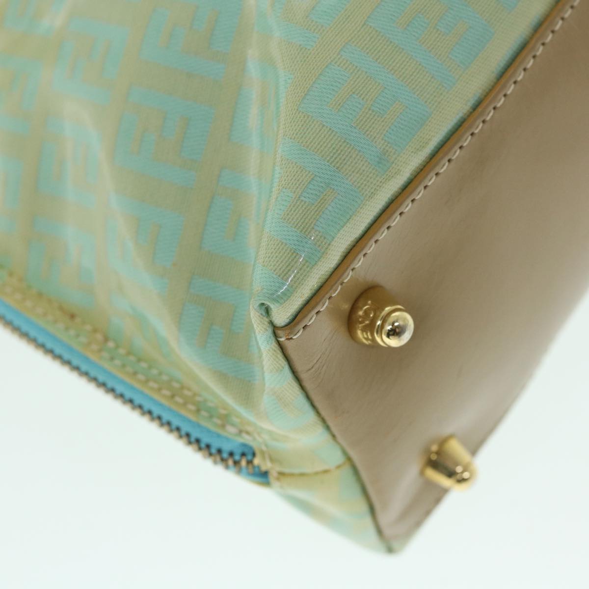 FENDI Zucchino Canvas Shoulder Bag Coated Canvas Blue54908