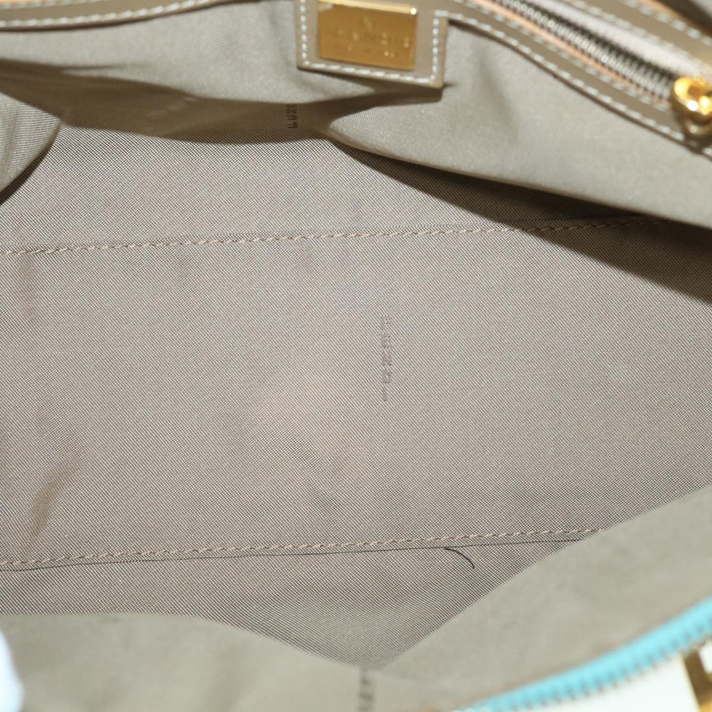 FENDI Zucchino Canvas Shoulder Bag Coated Canvas Blue54908