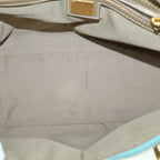 FENDI Zucchino Canvas Shoulder Bag Coated Canvas Blue54908