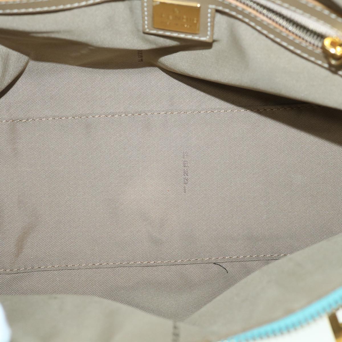 FENDI Zucchino Canvas Shoulder Bag Coated Canvas Blue54908