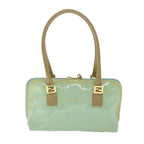 FENDI Zucchino Canvas Shoulder Bag Coated Canvas Blue54908