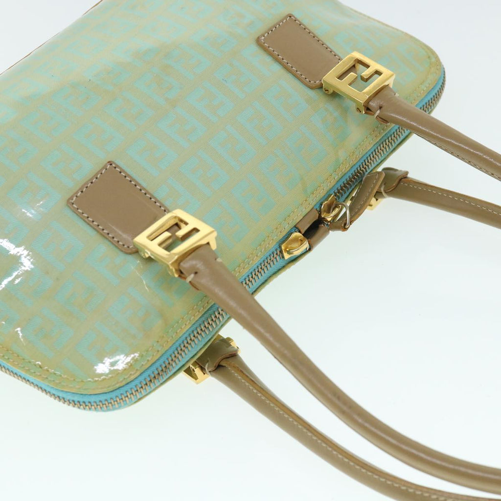 FENDI Zucchino Canvas Shoulder Bag Coated Canvas Blue54908