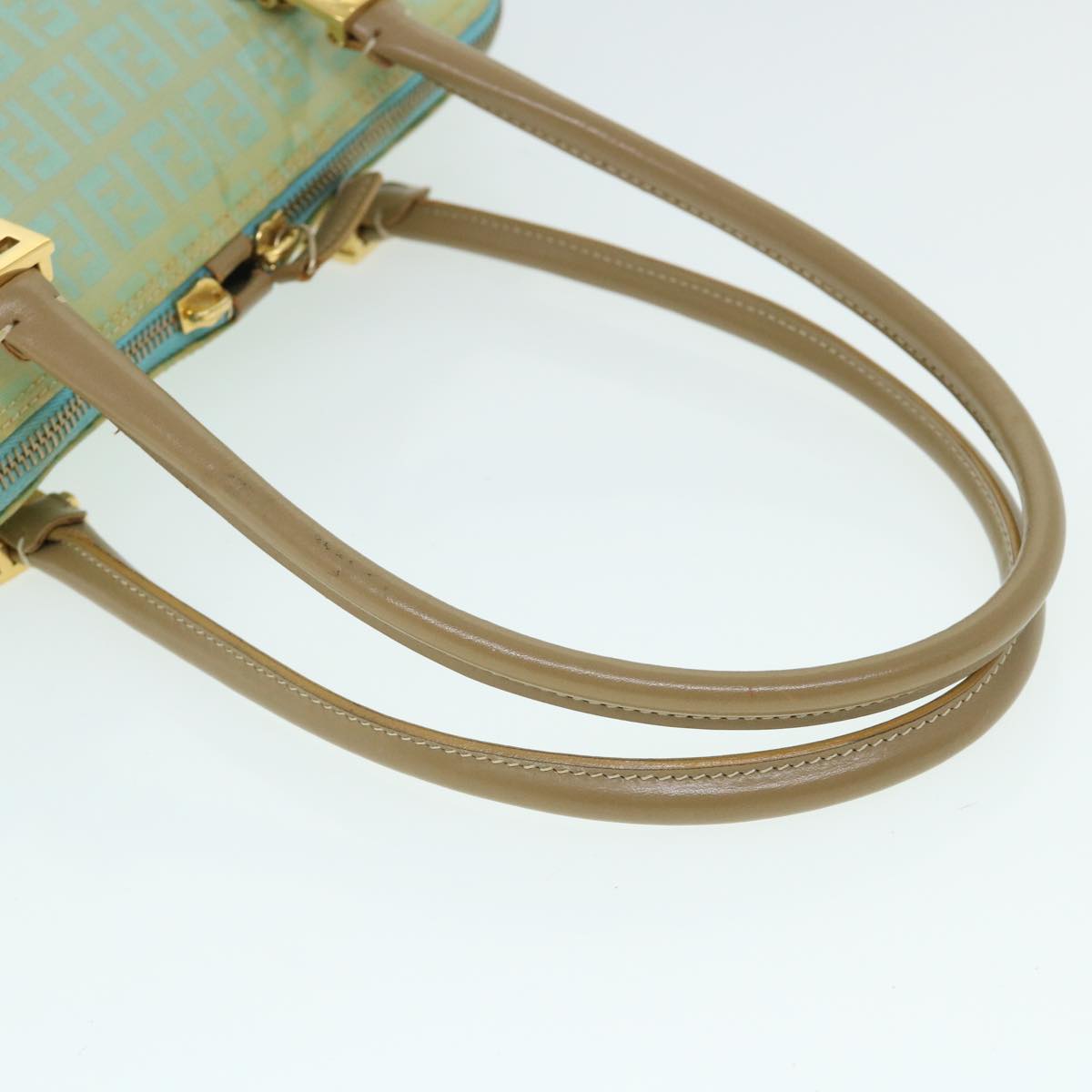 FENDI Zucchino Canvas Shoulder Bag Coated Canvas Blue54908