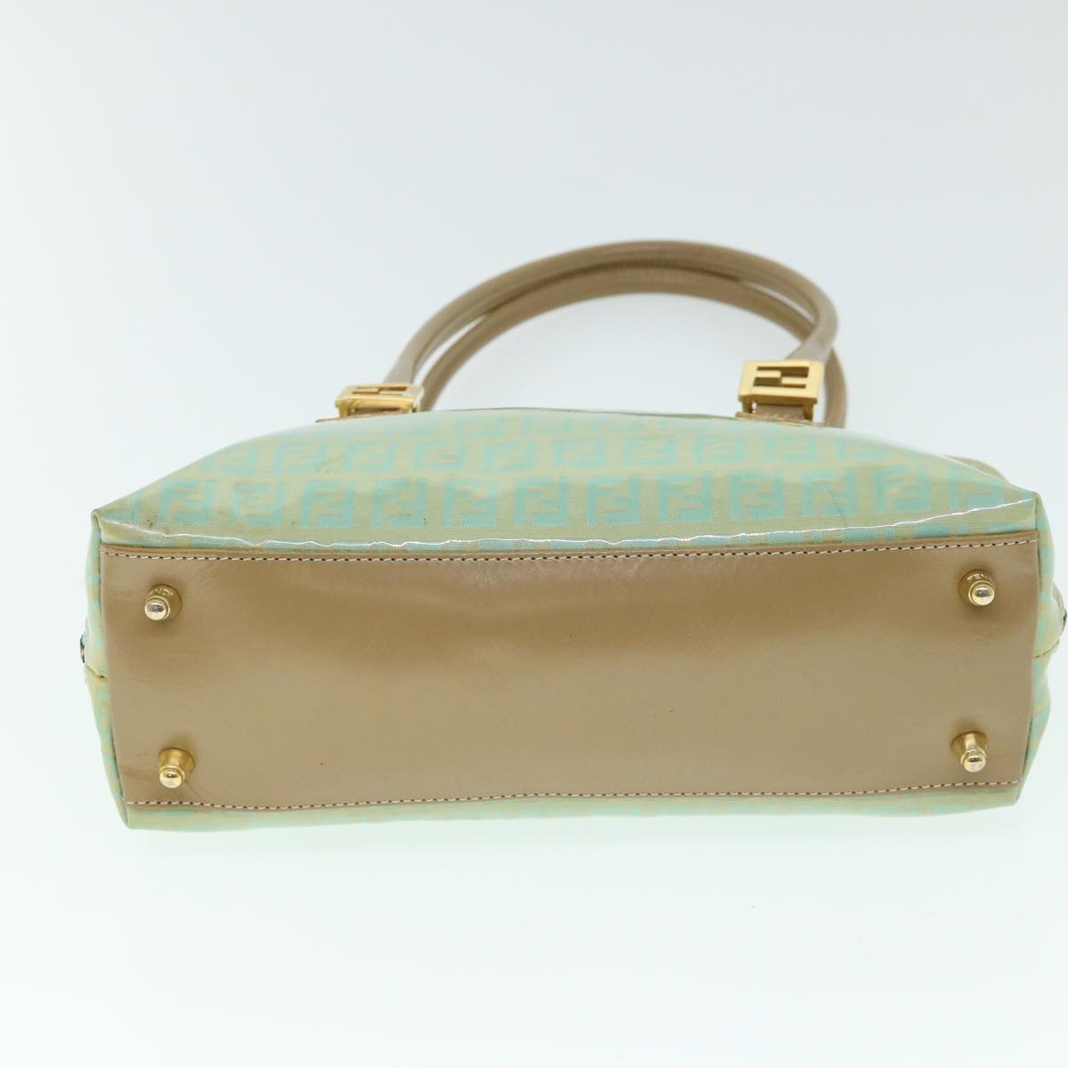 FENDI Zucchino Canvas Shoulder Bag Coated Canvas Blue54908