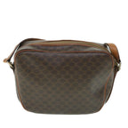 CELINE Macadam Canvas Shoulder Bag PVC Leather Brown  54913