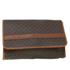 CELINE Macadam Canvas Shoulder Bag PVC Leather Brown  54954